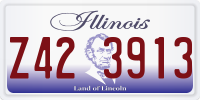 IL license plate Z423913