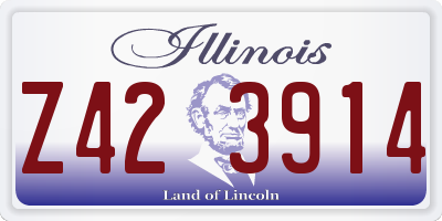 IL license plate Z423914