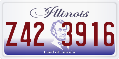 IL license plate Z423916