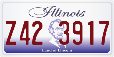 IL license plate Z423917