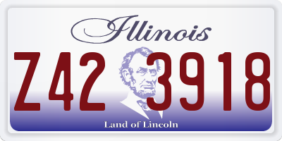 IL license plate Z423918