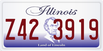 IL license plate Z423919