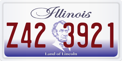 IL license plate Z423921