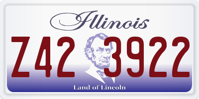 IL license plate Z423922