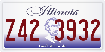 IL license plate Z423932