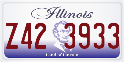 IL license plate Z423933