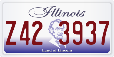IL license plate Z423937