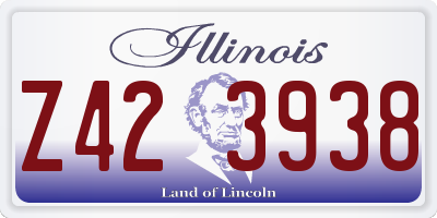 IL license plate Z423938