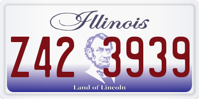 IL license plate Z423939