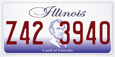 IL license plate Z423940