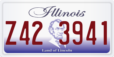 IL license plate Z423941