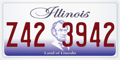 IL license plate Z423942