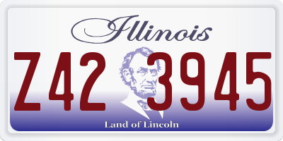 IL license plate Z423945