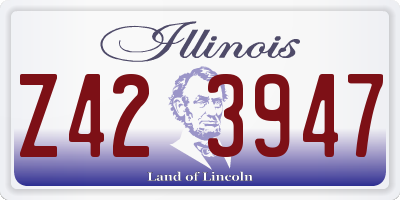 IL license plate Z423947