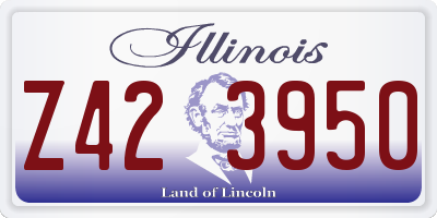 IL license plate Z423950
