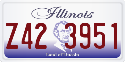 IL license plate Z423951