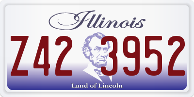 IL license plate Z423952