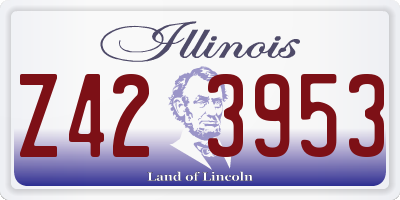 IL license plate Z423953