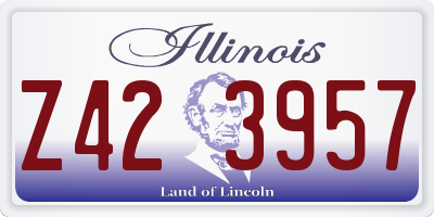 IL license plate Z423957