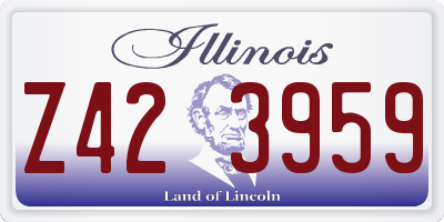 IL license plate Z423959