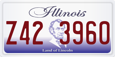 IL license plate Z423960