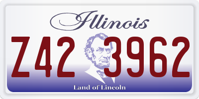 IL license plate Z423962