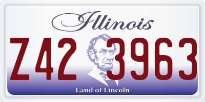 IL license plate Z423963