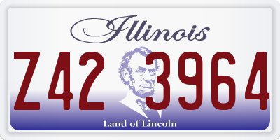 IL license plate Z423964