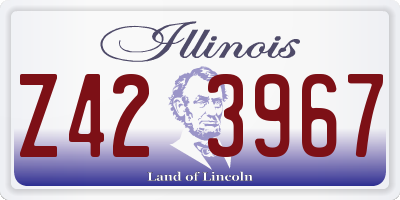 IL license plate Z423967