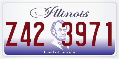 IL license plate Z423971
