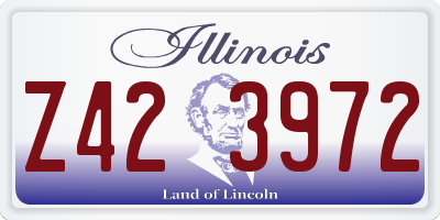 IL license plate Z423972