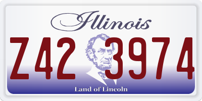 IL license plate Z423974