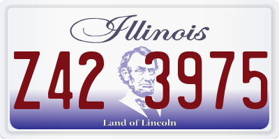 IL license plate Z423975