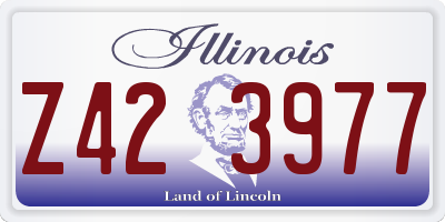 IL license plate Z423977