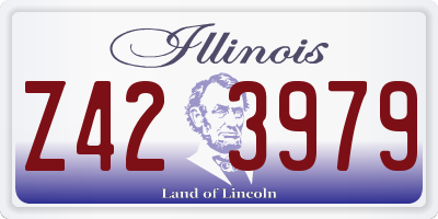 IL license plate Z423979