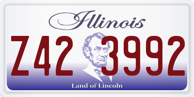 IL license plate Z423992
