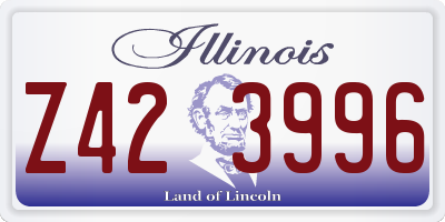 IL license plate Z423996