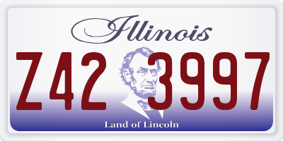 IL license plate Z423997