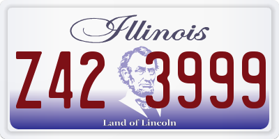 IL license plate Z423999