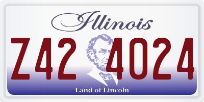 IL license plate Z424024