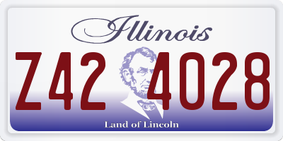 IL license plate Z424028
