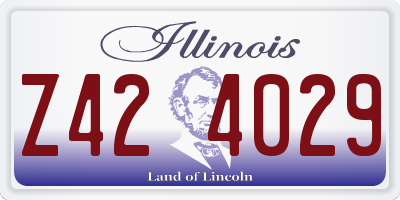 IL license plate Z424029