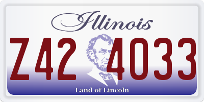 IL license plate Z424033