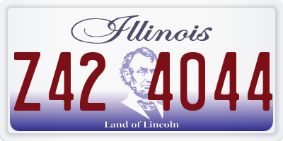 IL license plate Z424044