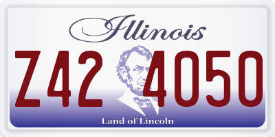 IL license plate Z424050