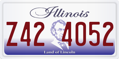 IL license plate Z424052