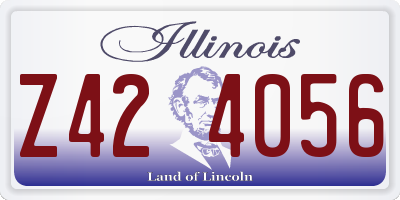 IL license plate Z424056