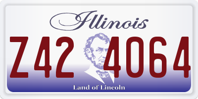 IL license plate Z424064