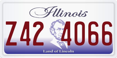 IL license plate Z424066