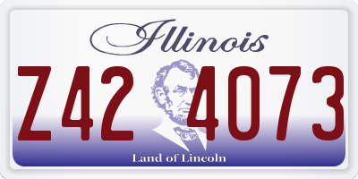 IL license plate Z424073